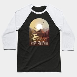 adventure in vintage Rocky Mountains Baseball T-Shirt